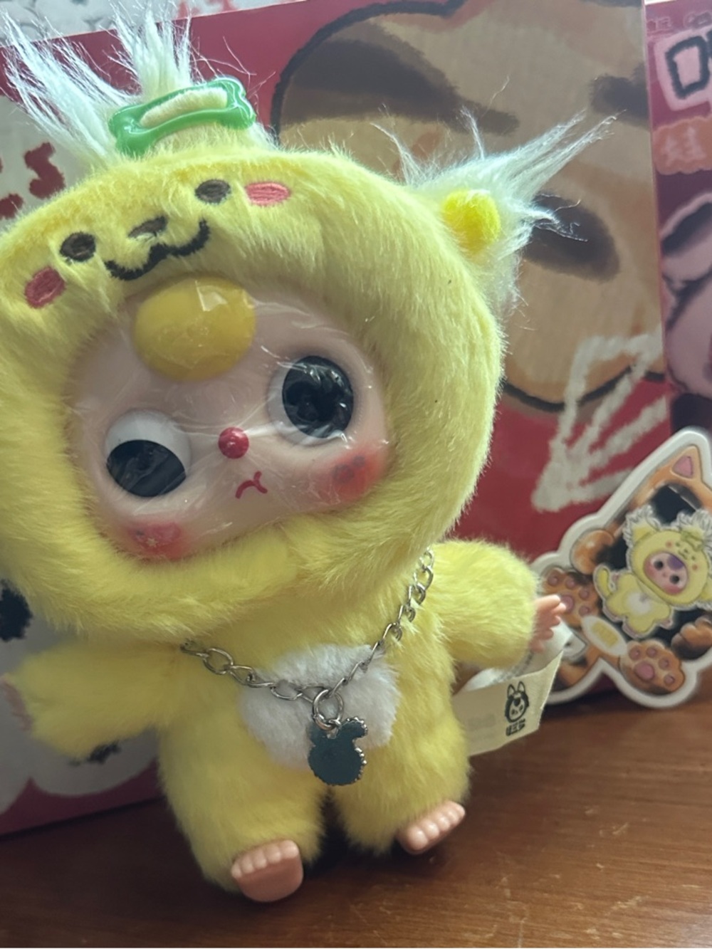BB3 Cats & Dogs Series, “Yellow & white dog” unboxed w/boba eyes!!